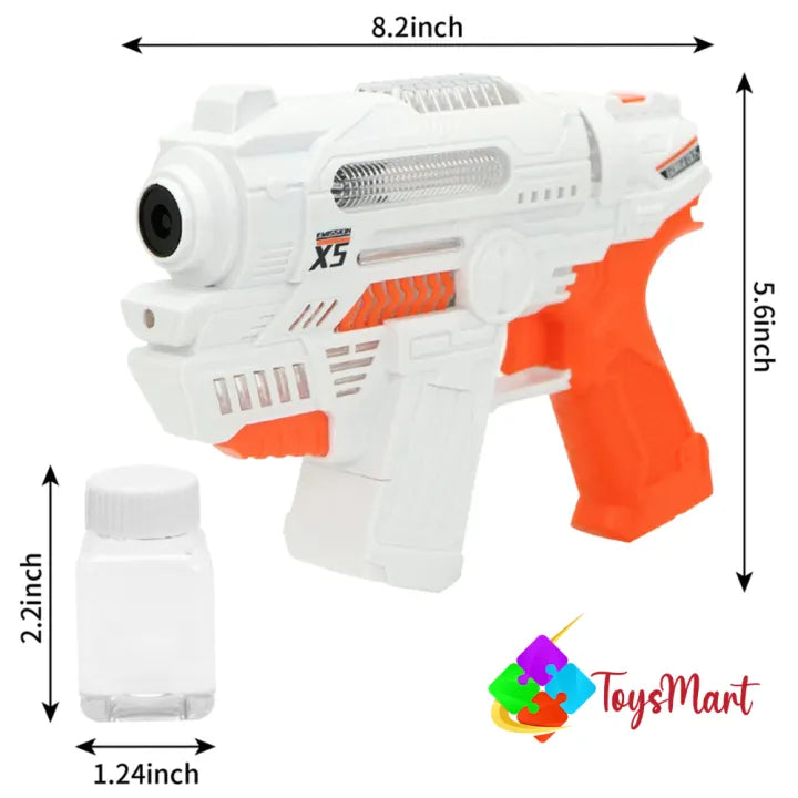 The Toys Mart Bubble Gun for Kids - Automatic Electric Bubble Machine Gun with Lights, Music & Rapid-Fire Bubble Blasting - Includes Bubble Liquid (Assorted Color)