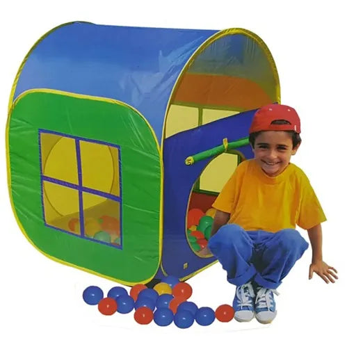 Kids Play Tent House - Indoor & Outdoor Children's Play Tent with Portable Carry Bag, Fun Castle Design for Boys & Girls