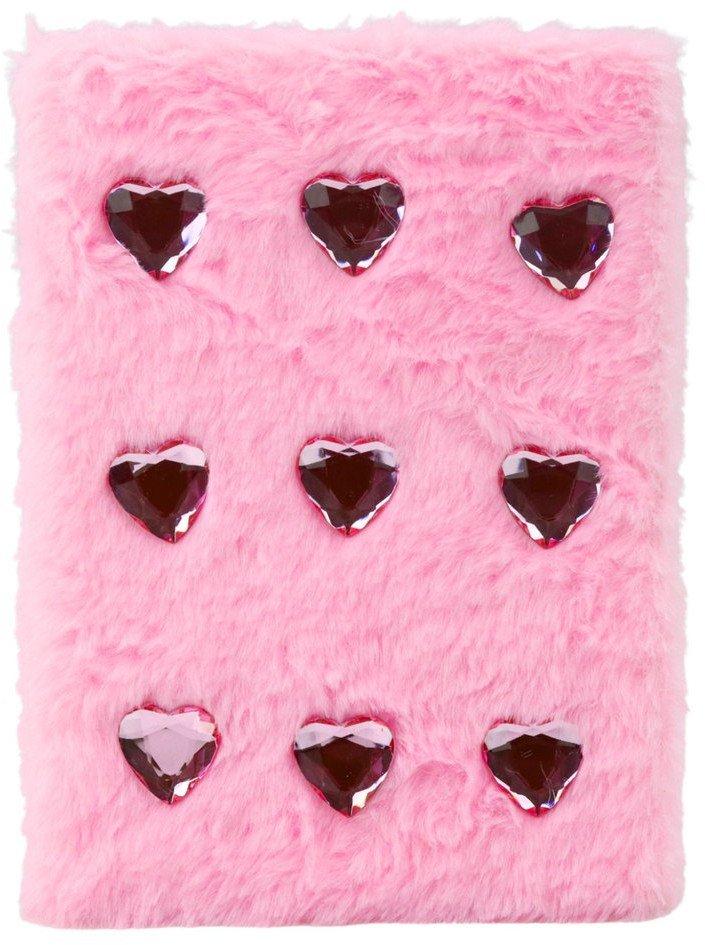 Crystal Heart Notebook – Pink Lined A5 Journal with 80 Pages!
