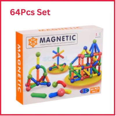 Magnetic Blocks Set – Montessori Magnetic Building Sticks & Balls for Creative Play!