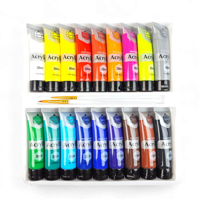 Keep Smiling Acrylic Paint Set 30ml - 18 Pcs