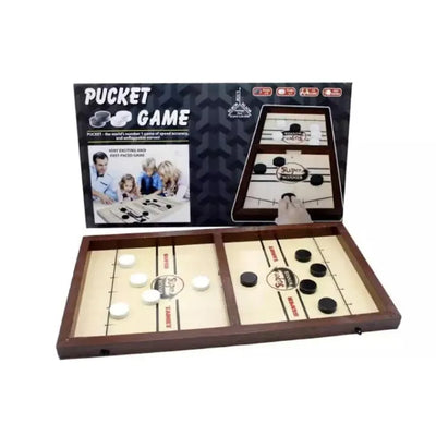 Pucket Board Game – Fast-Paced Wooden Table Game for Kids & Adults!