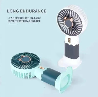 USB Mini Desk Fan – Portable, Rechargeable, and Silent Strong Wind Fan!