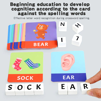 Wooden Learn-to-Spell Kit – 105-Piece Educational Board for Kids!