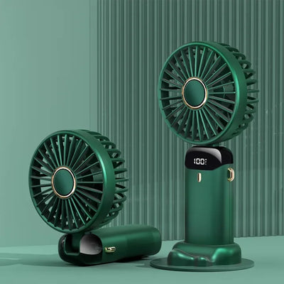 Portable Mini Fan – 1200mAh USB Rechargeable with LED Light!