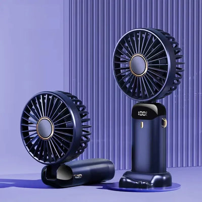 Portable Mini Fan – 1200mAh USB Rechargeable with LED Light!