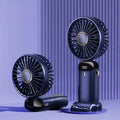 Portable Mini Fan – 1200mAh USB Rechargeable with LED Light!