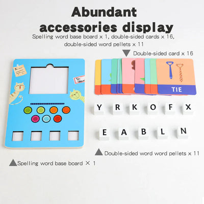 Wooden Learn-to-Spell Kit – 105-Piece Educational Board for Kids!