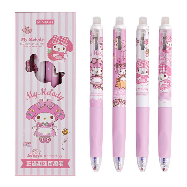 My Melody Pink Erasable - Press Gel Pen Set of 4