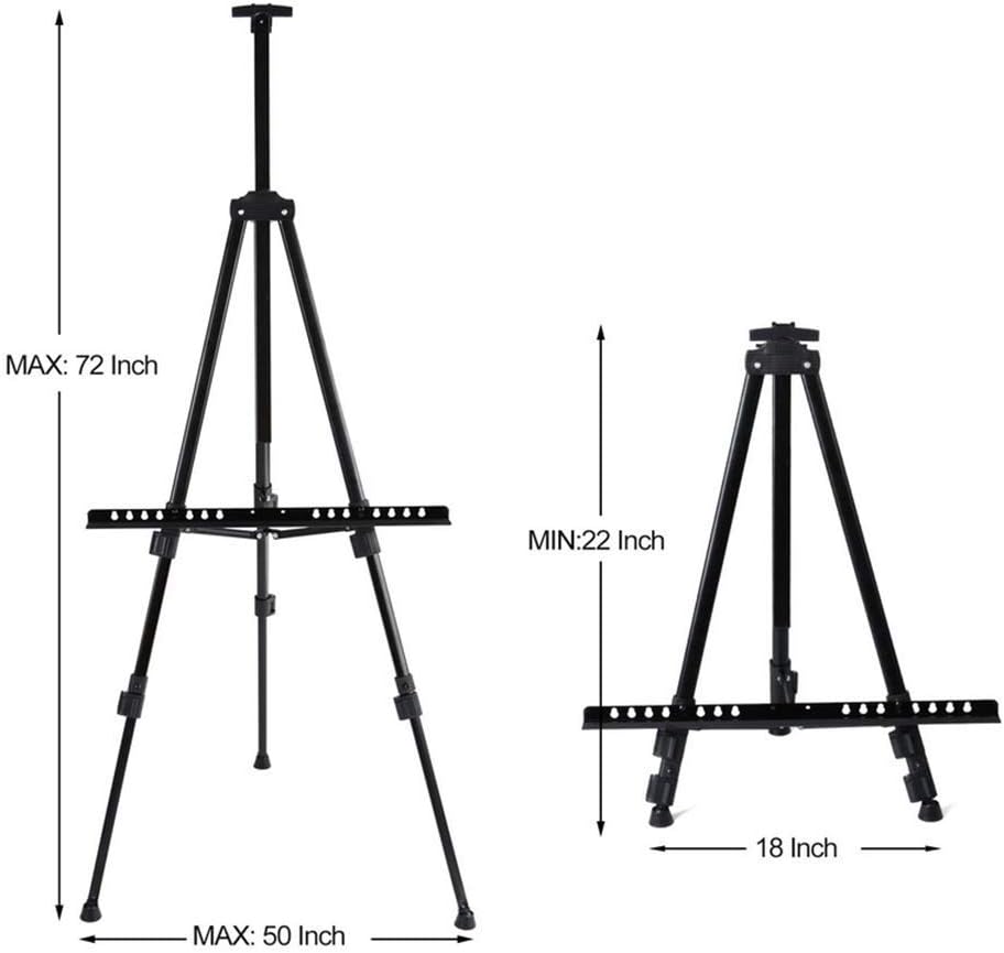 Pro Adjustable Easel Stand – Extra Thick Aluminum Tripod for Floor/Tabletop Art!