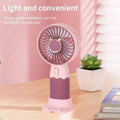 USB Mini Desk Fan – Portable, Rechargeable, and Silent Strong Wind Fan!