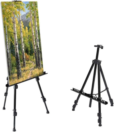 Pro Adjustable Easel Stand – Extra Thick Aluminum Tripod for Floor/Tabletop Art!