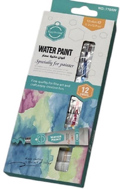 Watercolor Paint Set – 12 Tubes (12ml) for Vibrant, Blendable Art!