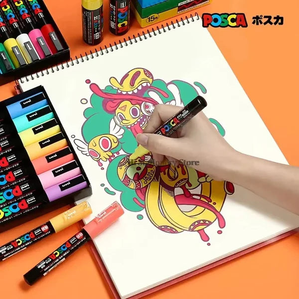 Uni Posca Premium Paint Marker - Set Of 16