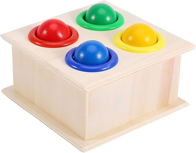 Keep Smiling Wooden Montessori Hammer Toy – Educational Whack-a-Mole Game for Toddlers!