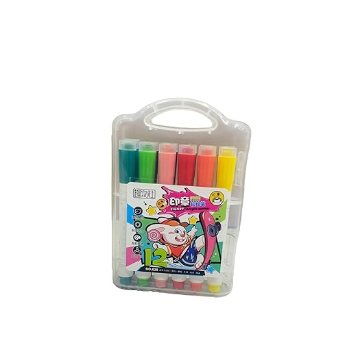 Arylic Marker Set - 12PCs Multi-Surface Paint Markers for Artists & Crafters