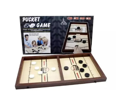 Pucket Board Game – Fast-Paced Wooden Table Game for Kids & Adults!