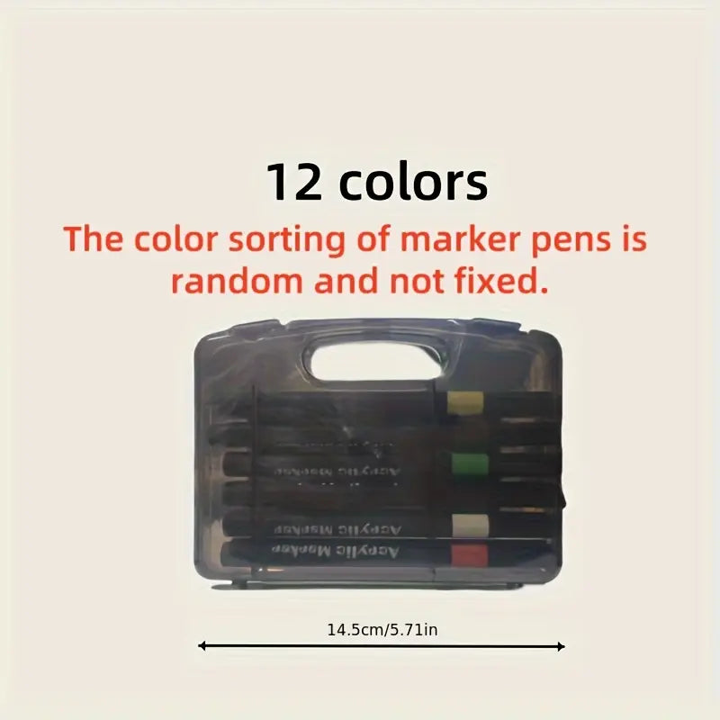 Acrylic Brush Marker Set - Versatile Paint Markers with Flexible Brush Tips