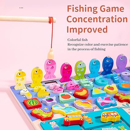 Wooden Montessori Puzzle Board – Educational Math & Classification Games for Kids 3-6 Years!