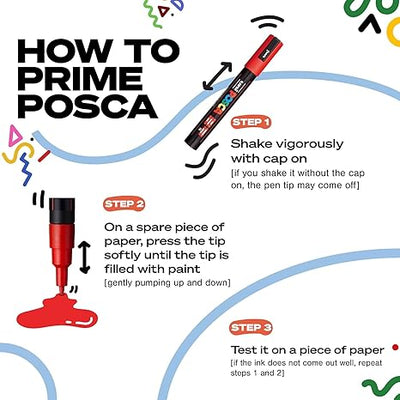 Creative Art Pro Pack – 8 Count POSCA Paint Markers (Medium Point)