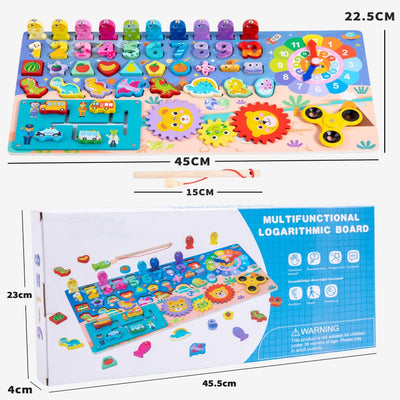 Wooden Montessori Puzzle Board – Educational Math & Classification Games for Kids 3-6 Years!
