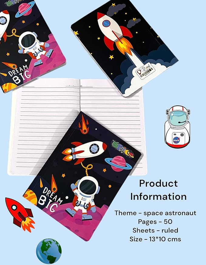 Keep Smiling Astronaut 3D Hardtop Pencil Case – 7-in-1 Space-Themed School Supply Kit!