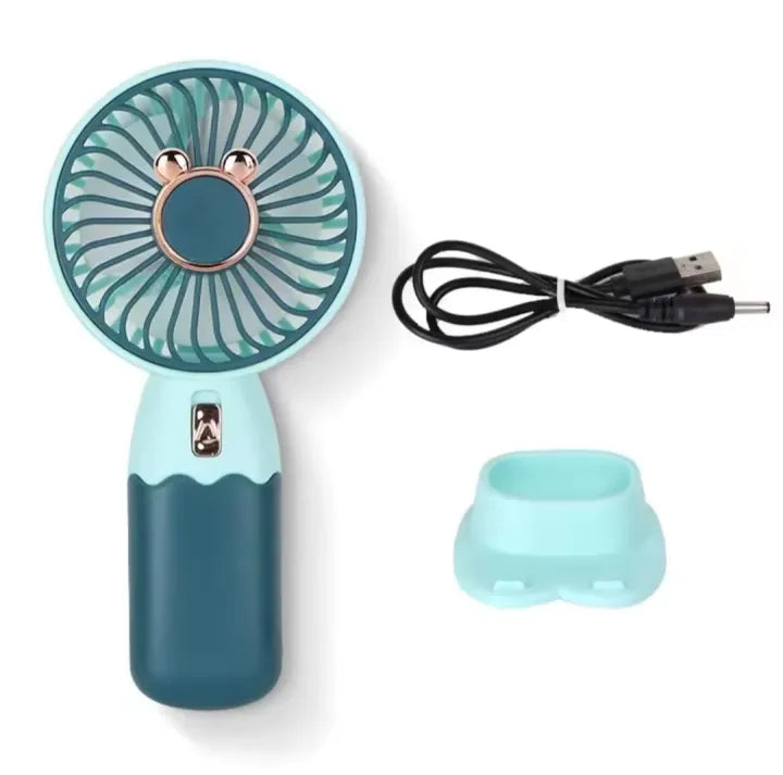 USB Mini Desk Fan – Portable, Rechargeable, and Silent Strong Wind Fan!