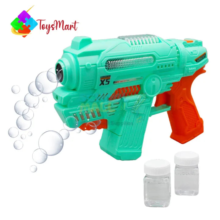 The Toys Mart Bubble Gun for Kids - Automatic Electric Bubble Machine Gun with Lights, Music & Rapid-Fire Bubble Blasting - Includes Bubble Liquid (Assorted Color)