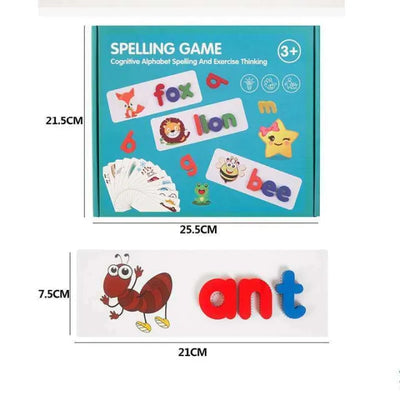 Keep Smiling Spelling Educational Toy – Wooden Alphabets & Sight Words for Kids!