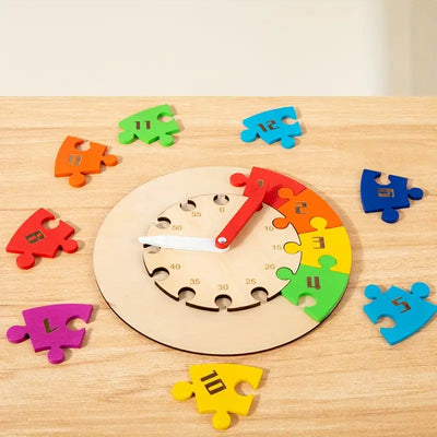 Wooden Educational Clock Puzzle – Time Learning Toy for Kids!