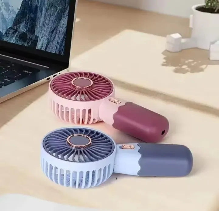 USB Mini Desk Fan – Portable, Rechargeable, and Silent Strong Wind Fan!