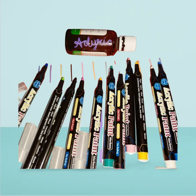 Imported Acrylic Paint Marker Set - 12pcs All-Surface Artistry Pack