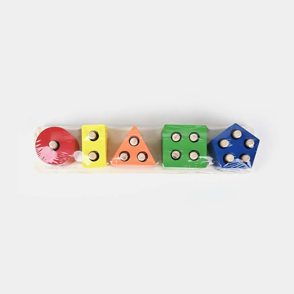Keep Smiling Wooden Rainbow Tower – 5-Column Educational Sorting Toy for Toddlers!