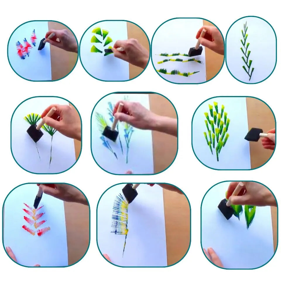 Sponge Brush Set – 5-Piece Versatile Sponge Applicators for Crafts & Art!