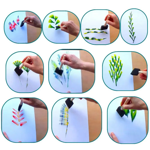 Sponge Brush Set – 5-Piece Versatile Sponge Applicators for Crafts & Art!