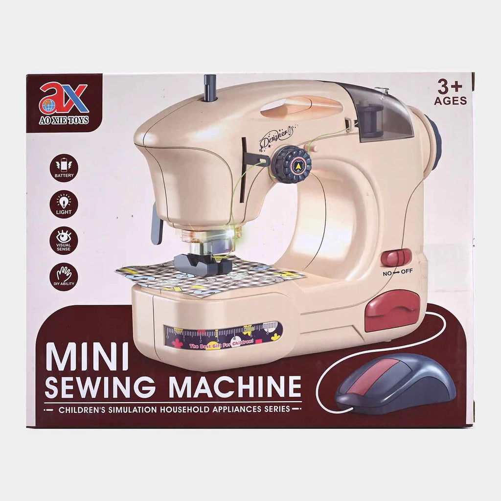 Kids Electric Sewing Machine Toy - Mini Portable Sewing Machine for Beginners, Educational Craft Toy for Girls & Boys Ages 6+