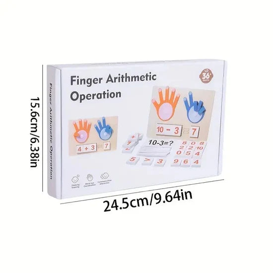 Keep Smiling Finger Arithmetic Wooden Math Kit – Montessori Math Learning Game for Kids!