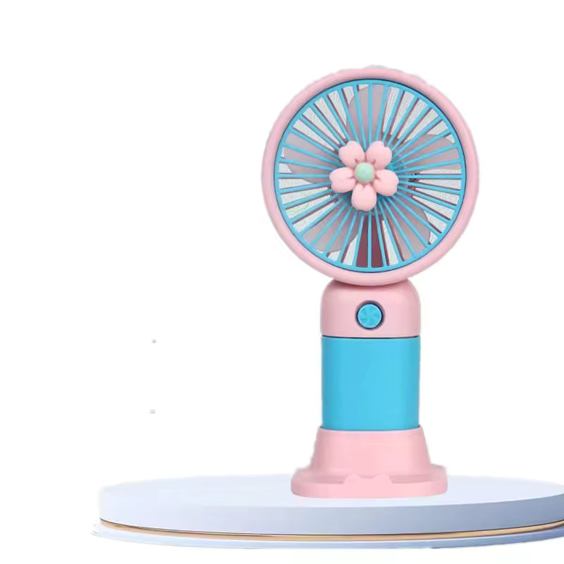 Keep Smiling Cartoon Fruit Fan – Portable Handheld Fan with Phone Holder!