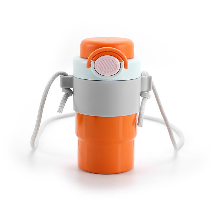 500ml Double-Wall Vacuum Kids Thermos – Leakproof Stainless Steel Water Bottle with Straw & Strap!