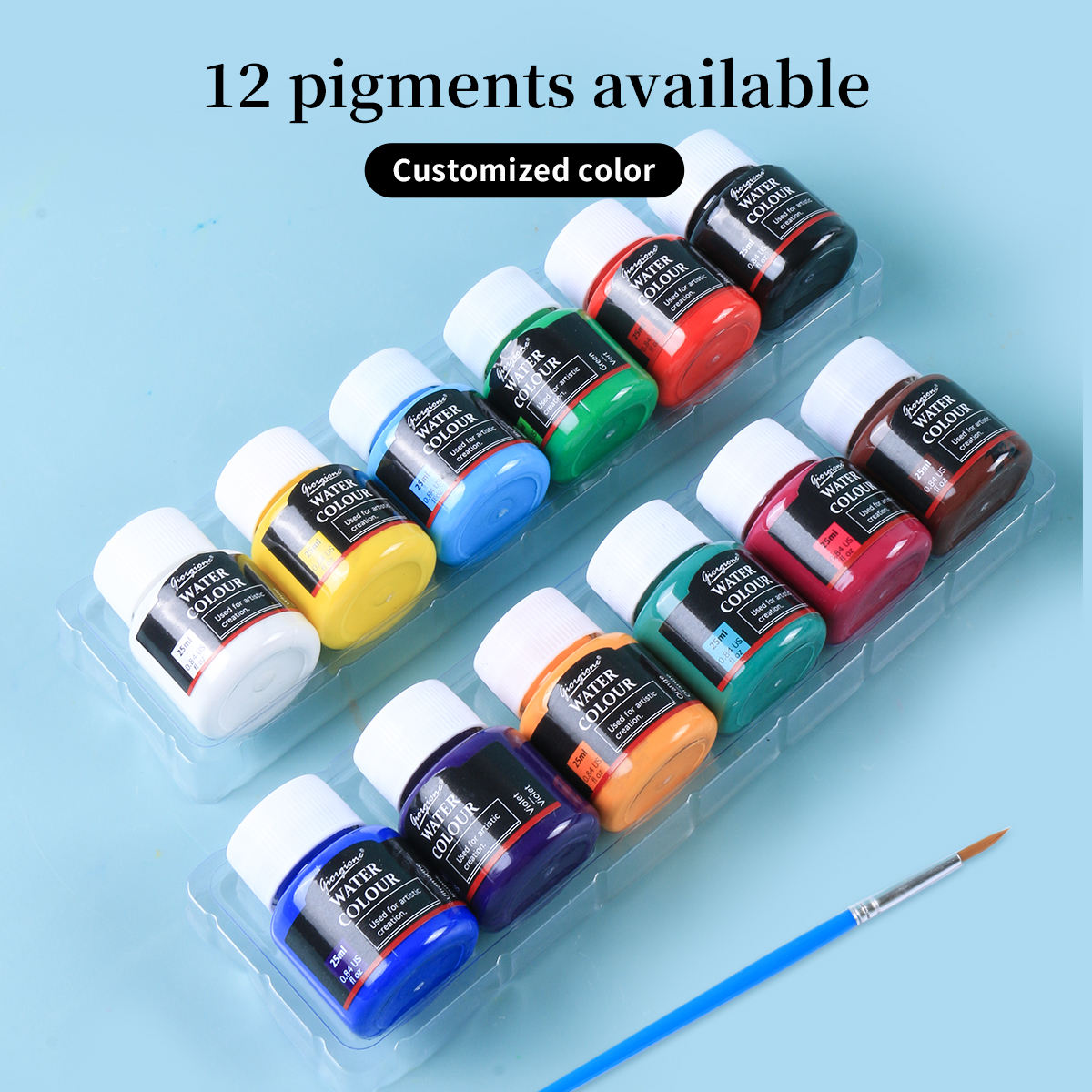 Multi-Surface Paint Set – 6/12 Colors for Watercolor, Acrylic, Gouache, Glass & Textile!