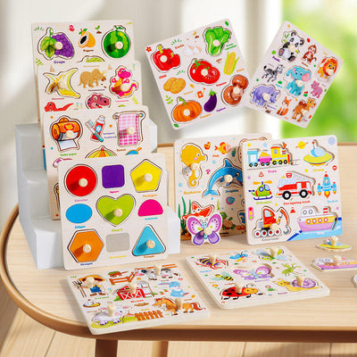 Keep Smiling Educational Wooden Board – Multifunctional Learning Toy for Kids!