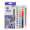 Smiling 12 Colors 12ml Artist Painting Waterproof Non-Fading Fabric Color Paint Set for Clothes