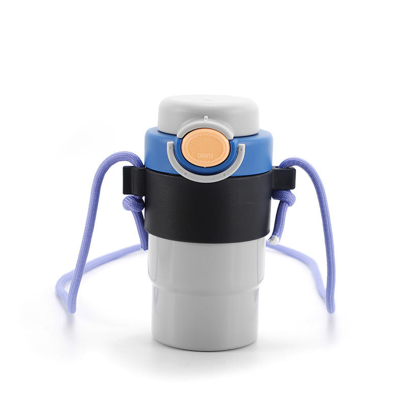 500ml Double-Wall Vacuum Kids Thermos – Leakproof Stainless Steel Water Bottle with Straw & Strap!