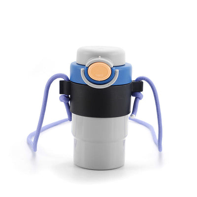 500ml Double-Wall Vacuum Kids Thermos – Leakproof Stainless Steel Water Bottle with Straw & Strap!
