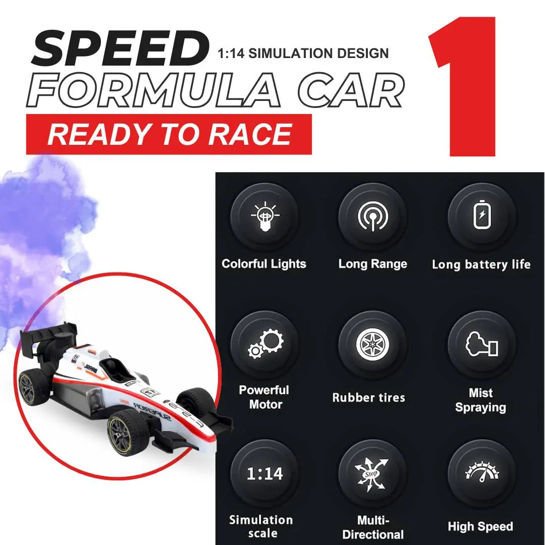 F1 High-Speed Remote Control Car – Rechargeable RC Racing Vehicle for Kids!