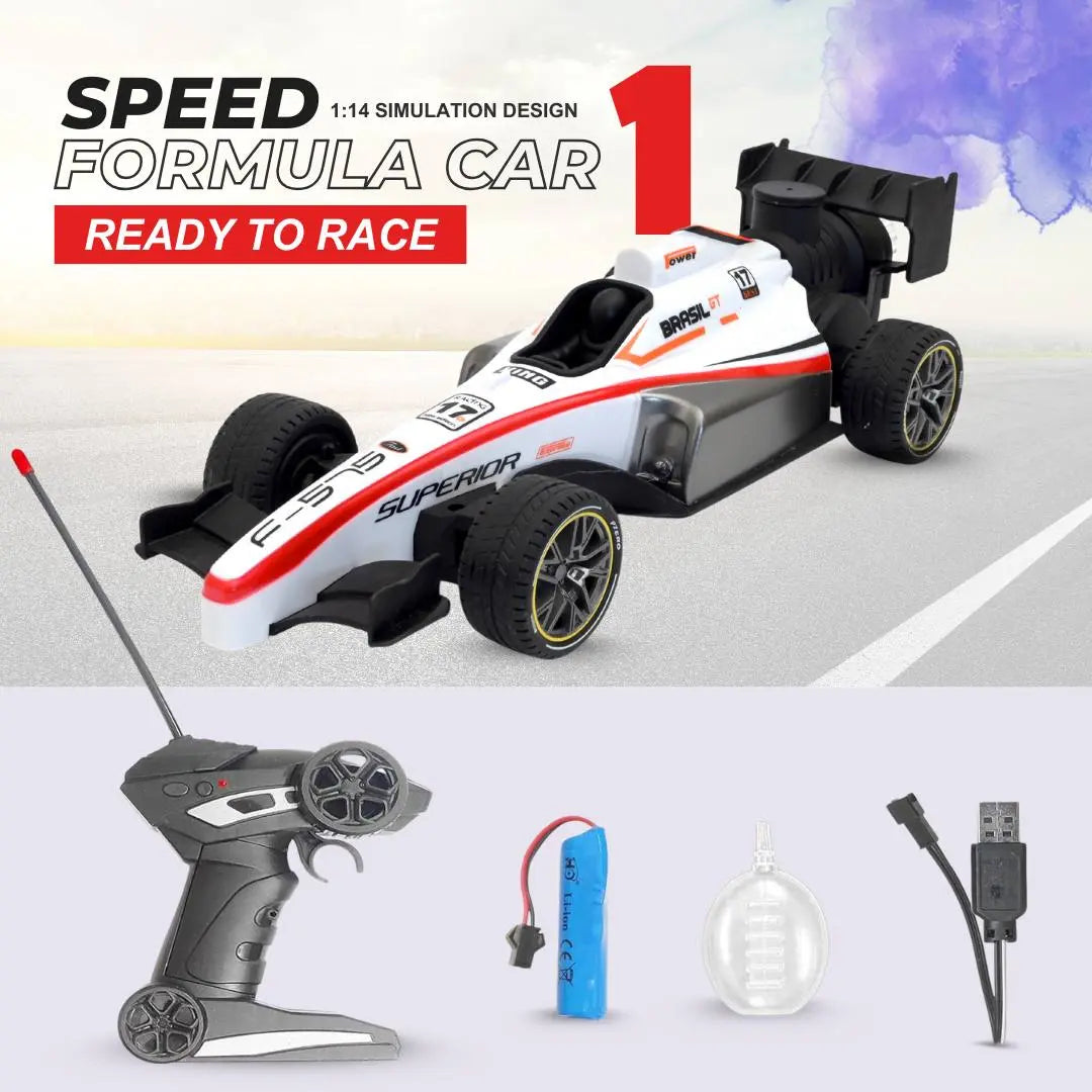F1 High-Speed Remote Control Car – Rechargeable RC Racing Vehicle for Kids!