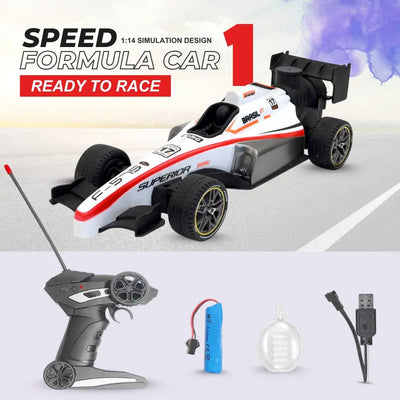 F1 High-Speed Remote Control Car – Rechargeable RC Racing Vehicle for Kids!