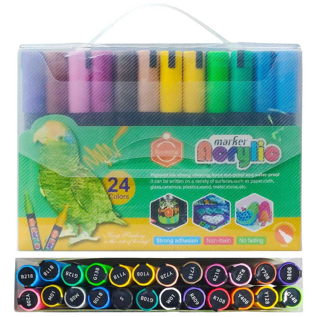 Keep Smiling Acrylic Marker AP1024 24Pcs