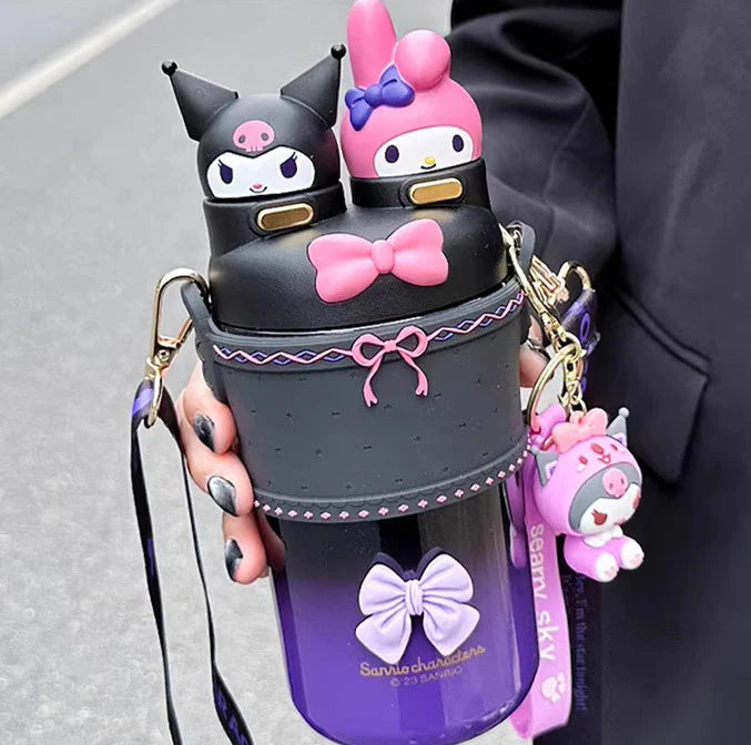 Fashion Cartoon Vacuum Water Bottle – Stylish