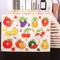 Mushroom Nail Grab Puzzle Board – Montessori Wooden Toy for Early Learning!